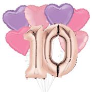 Premium Happy 10 Balloon Bouquet, 14pc